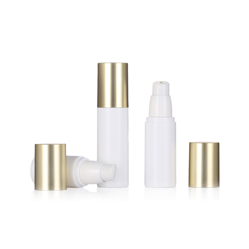 SG-608 20ml 30ml 40ml 50ml Screw Sealing Cylindrical Airless Bottle with Electroplating Cap 