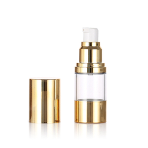 SG303 Shiny Gold Crown Cap Luxury Skincare Airless Bottles Wholesale